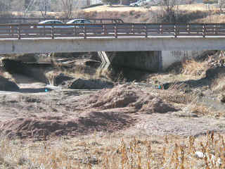 Willow Creek at Dry Creek Road before sediment removal.